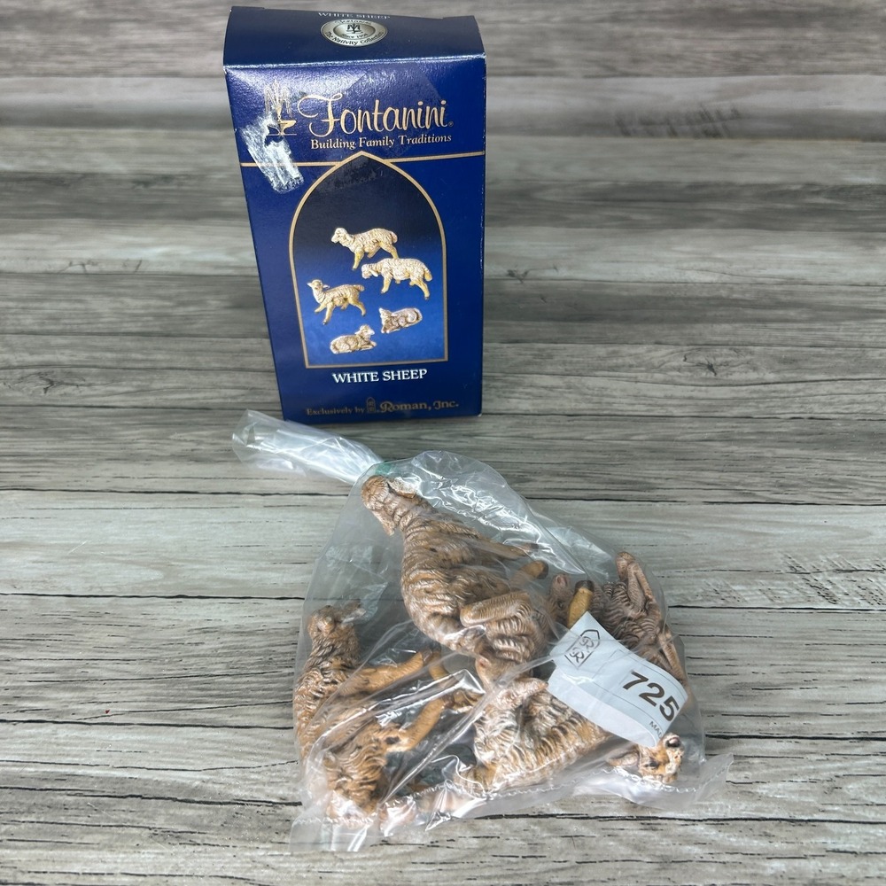 Fontanini‎ White Sheep 5" Collection 5 Piece Set (72539)  Nativity Figures